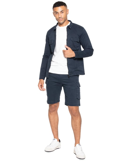Enzo | Heren Cargo Korte Broek - Navy - Image 6