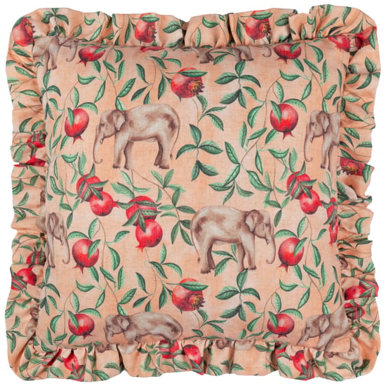 Wylder Tropics Okara Olifant Geprinte Ruffle Kussenhoes - Image 1