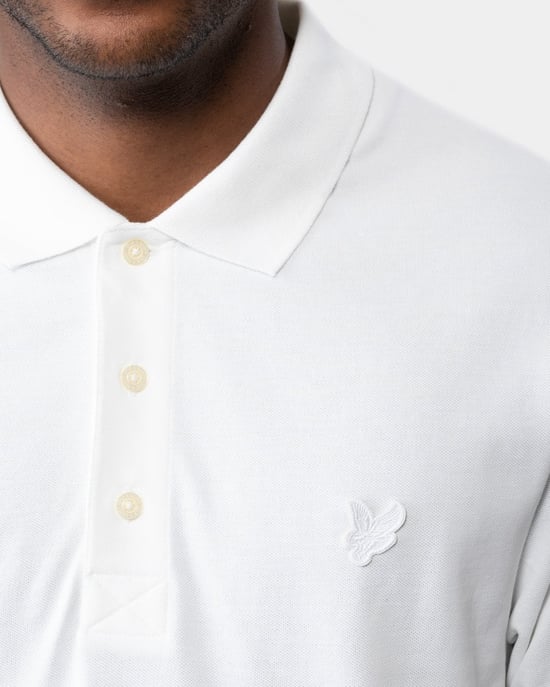 Lyle & Scott tonaal Eagle wit poloshirt - Image 2