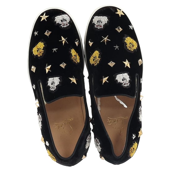 Christian Louboutin Mister Academy Slip On Sneakers In Zwart Fluweel - Image 3