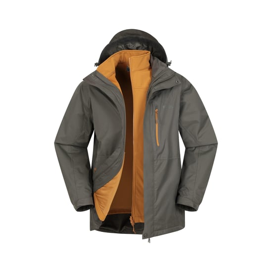 Mountain Warehouse Heren Bracken Extreme 3 in 1 Waterdichte Jas (Groen) - Image 1