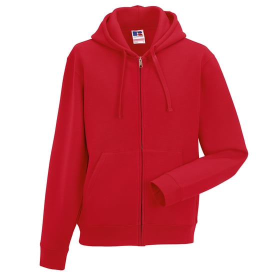 Russell Heren Authentieke Sweatshirt met volledige ritssluiting / Hoodie (Klassiek rood) - Image 4