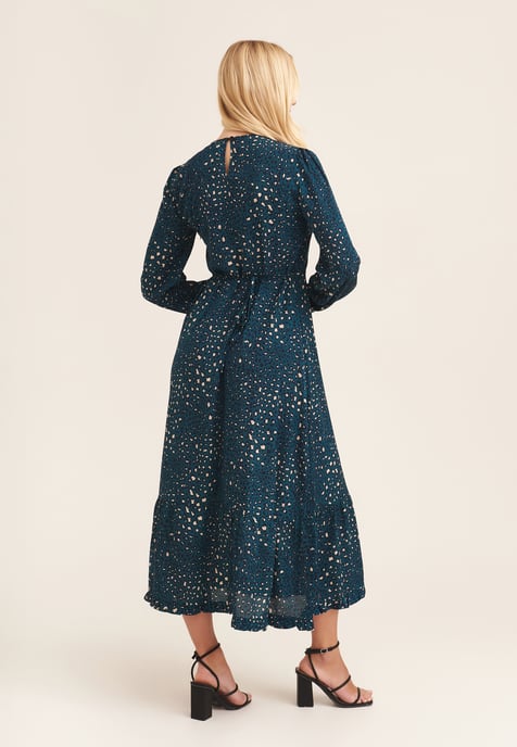 Maxi-jurk met luipaardprint en lange mouwen - Image 3