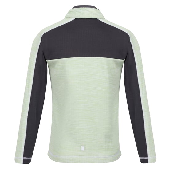 Regatta Childrens/Kids Hewley Recycled Half Zip Fleece Top (Quiet Green/Seal Grey)