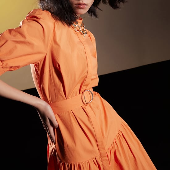 Cotton shirt dress with added belt