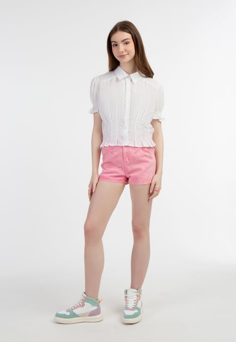 Mymo blouse met korte mouwen Dames wit - Image 2