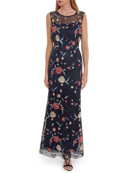 Raviva Embroidery  Net Maxi Dress