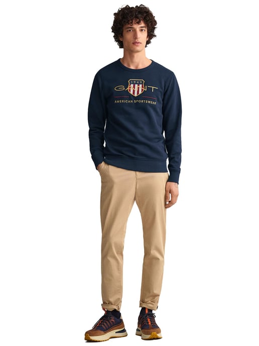 Gant Heren Archive Shield Crew Hals Sweatshirt - Image 4