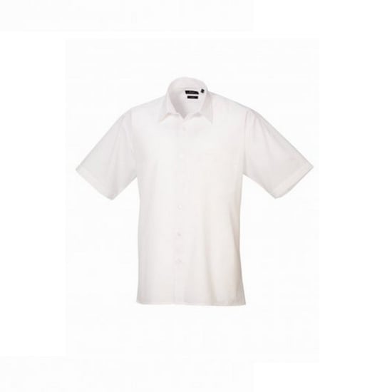Premier Herenshirt met korte mouwen Popeline (Wit) - Image 1