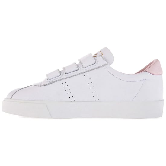Superga Unisex 2870 Sport Club S Leather 3 Touch Fastening Trainers voor volwassenen (Wit/Lichtroze) - Image 3