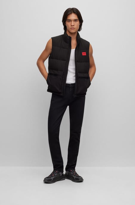 Heren Hugo Slim-Fit Comfort Stretch Jeans in Zwart - Image 3