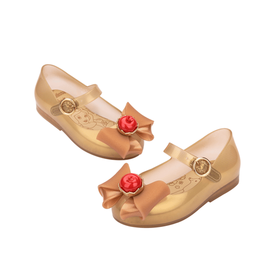 Sweet Love x Snow White Pearlish Beige/Gold Flats - Image 2