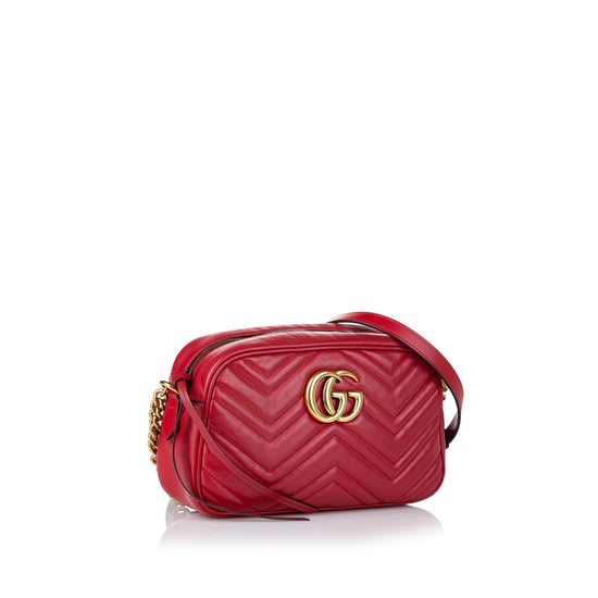 Vintage Gucci GG Marmont Matelasse Crossbody Bag Red