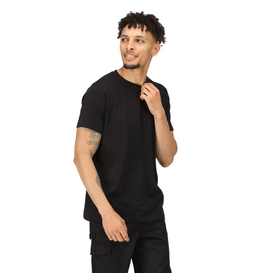 Regatta Mens Pro Cotton Soft Touch T-Shirt (Black)