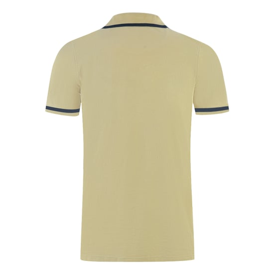 Aquascutum AQ 1851 Embroidered Tipped Beige Polo Shirt - Image 2