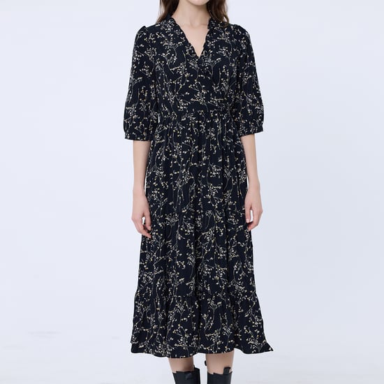 Cross-Heart Liberty Print Dress met frisse halslijn - Image 3