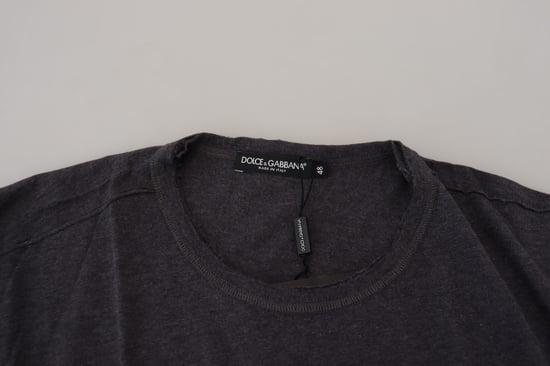 Dolce & Gabbana Grijze Crewneck Katoenen Korte Mouwen Heren T-shirt - Image 4