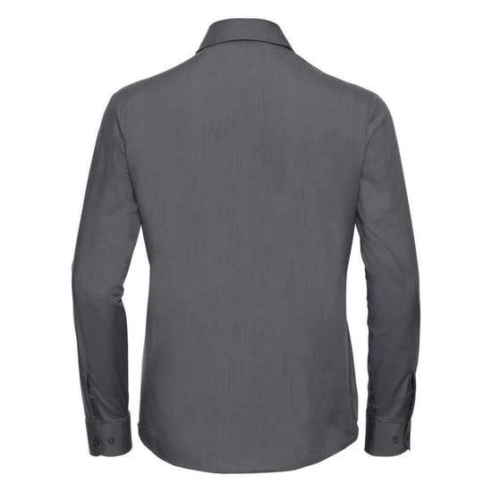 Russell Collection Dames/Dames Poplin Easy-Care Formeel Overhemd Met Lange Mouwen (Konvooi Grijs) - Image 2