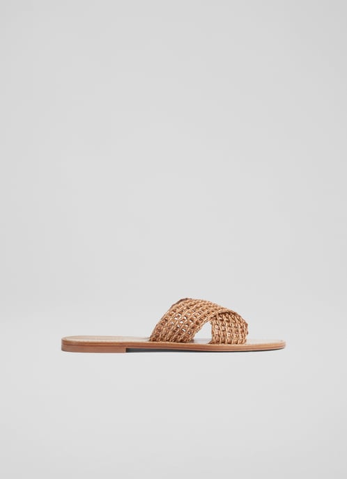 LK Bennett Ren Flat Sandals, Tan
