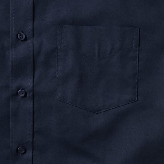 Russell Collectie Heren Korte Mouw Easy Care Oxford Shirt (Heldere marine) - Image 5