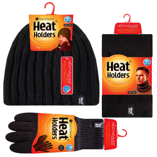 Heat Holders - Heren Muts, Sjaal & Handschoenen Set - Winter Accessoires Set - Zwart - Image 2