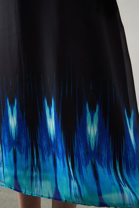 Ombre Print Flute Sleeve Chiffon Midi Dress - Image 5