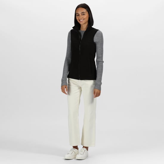 Regatta Womens/Ladies Haber II 250 Series Anti-pill Fleece Bodywarmer / Sleeveless Jacket (Black)