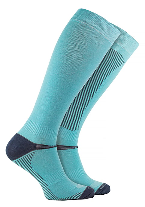 Bamboe Ruitersokken | COMODO | Lange Laars Paardrijsokken | Knielange Bamboesokken - Licht Turquoise - Image 1