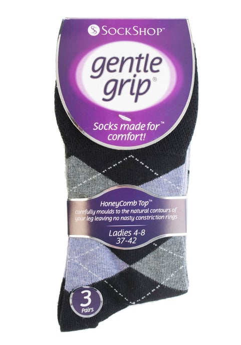 6 paar sokken zonder elastiek damessokken met zachte grip - LGG41 - Image 2