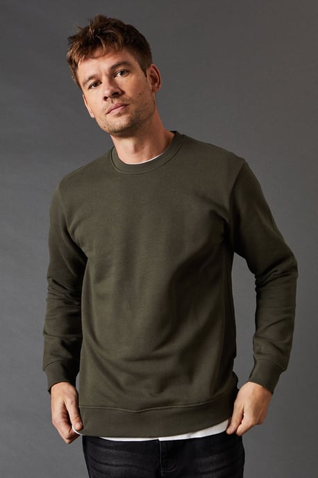 Textured Crew Neck Sweat - Image 1