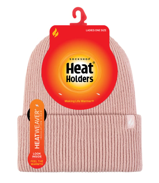 Heat Holders - Gevoerde geribbelde omzethoed voor dames - Schemerig Roze - Image 2