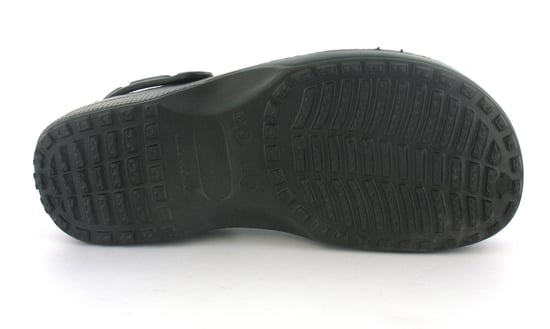Nieuwe heren/heren zwart slip op mule clog stijl sandalen met rugband. - Image 5