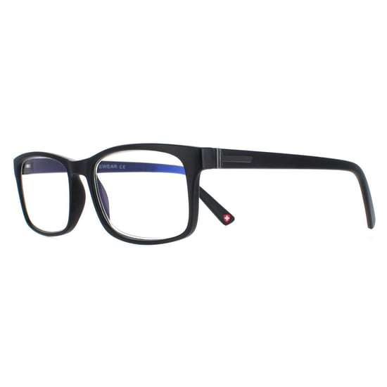Montana Rectangular Unisex Matte Black Glasses