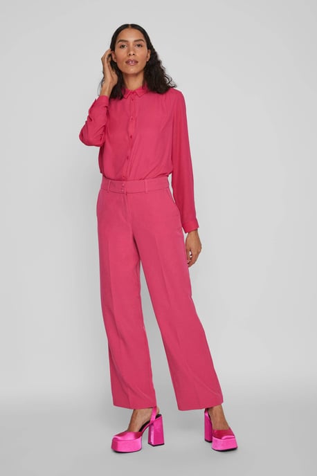 VILA straight fit pantalon VIMYA roze - Image 6