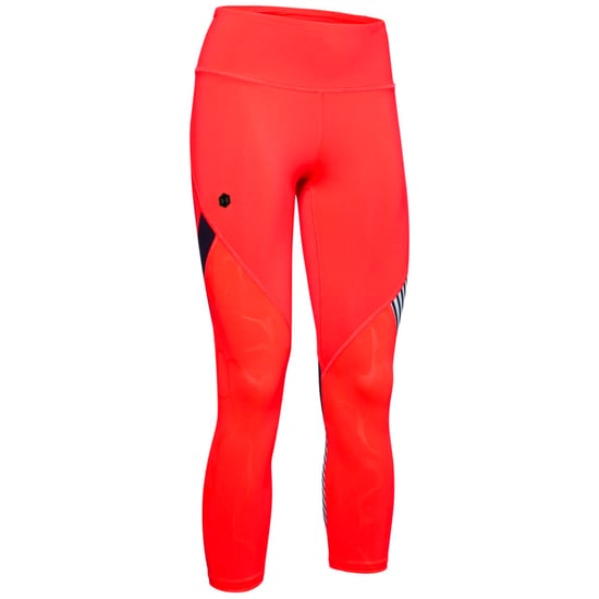 Under Armour Womens Rush Embossed Shine Crop Leggings Tight 1351717 628