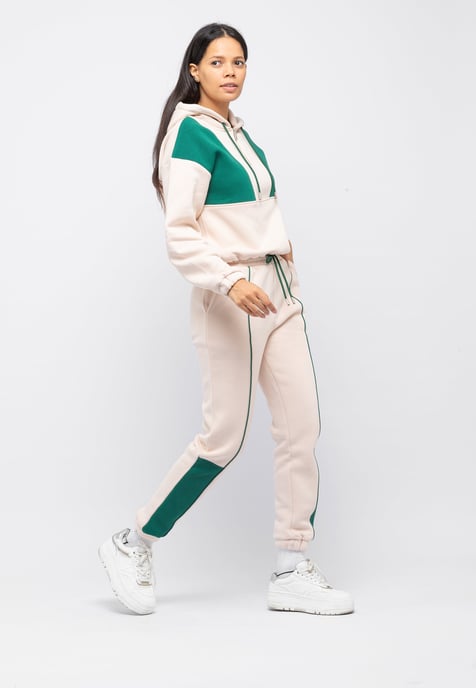 Tom Barron Ladies Duo-Color Half-Zip Modern Tracksuit