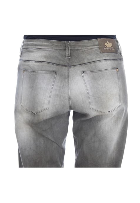Ermanno Scervino Dames Grijze Katoenmix Losse Fit Boyfriend Jeans - Image 6