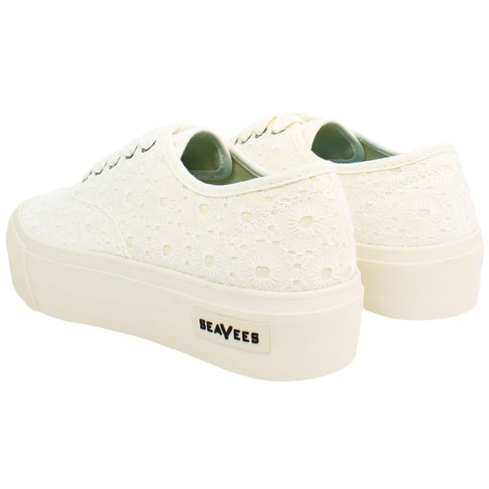 Seavees Legend Platform Borduur Dames Witte Schoenen - Image 3
