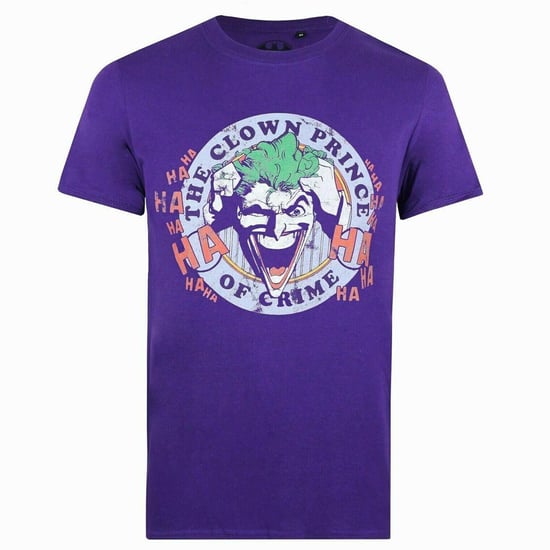 DC Comics The Joker Smile Emblem Heren Paars T-Shirt - Image 1
