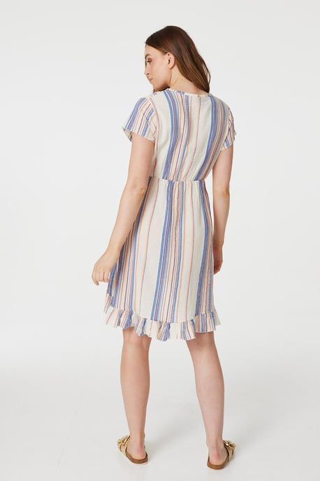 Neon Striped High Low Sun Dress