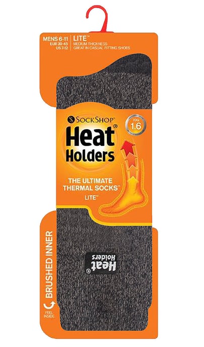 Heat Holders - Lite 3 paar thermo herensokken - Houtskool - Image 2