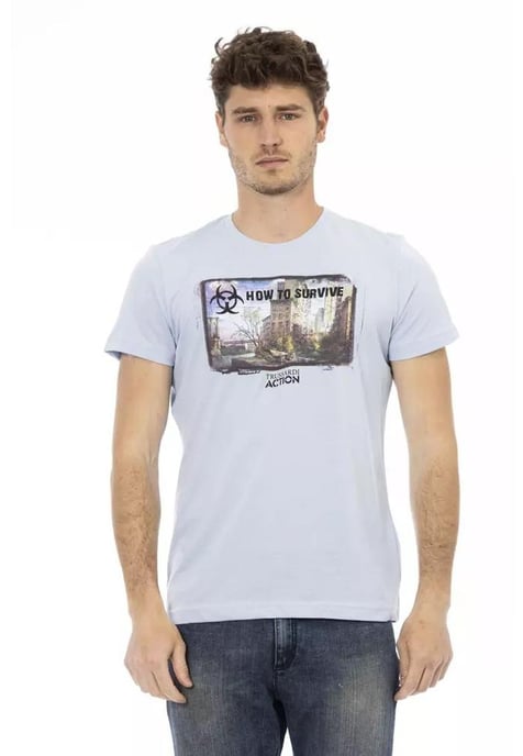 Trussardi Action Men's Light Blue Cotton T-Shirt