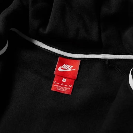 Nike Air Fleece Heren Zip Through Hoodie In Zwart - Image 6