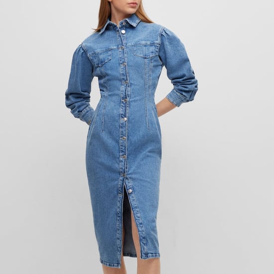 Women's Hugo Boss Gesina Denim Dress in Blue - Image 1