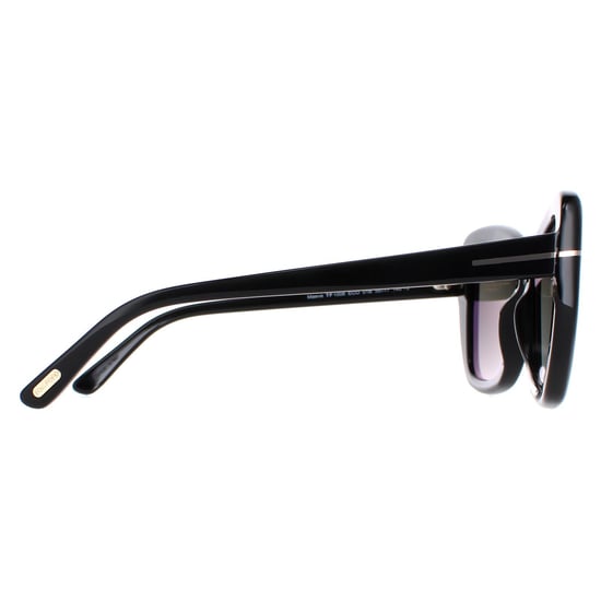 Tom Ford Square Womens Shiny Black Smoke Gradient Maeve FT1008
