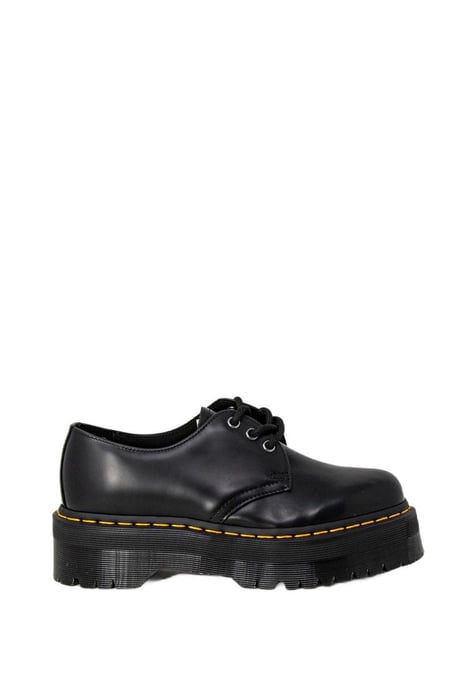 Klassieke Zwarte Leren Damesschoenen Met Veters - Image 1