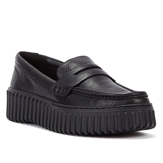 Clarks Torhill Penny Leather Damesschoenen Zwart Comfort Schoenen - Image 2