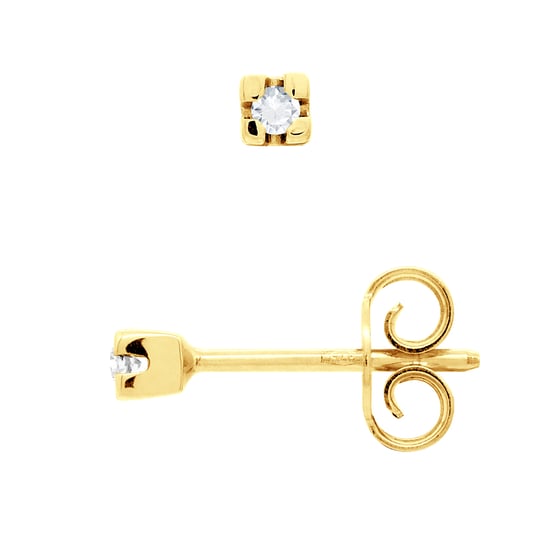 DIADEMA - Earrings with Diamonds - Yellow Gold
