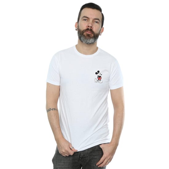 Disney Heren Mickey Mouse Kickin Retro Borst T-shirt (Wit) - Image 2