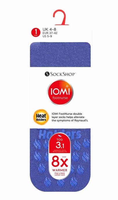 IOMI - Dikke 3.1 tog antislipsokken voor Raynauds - Lavendel - Image 2
